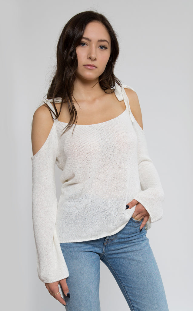 Cold Shoulder Knit, Honey Punch - Shop Lacuna