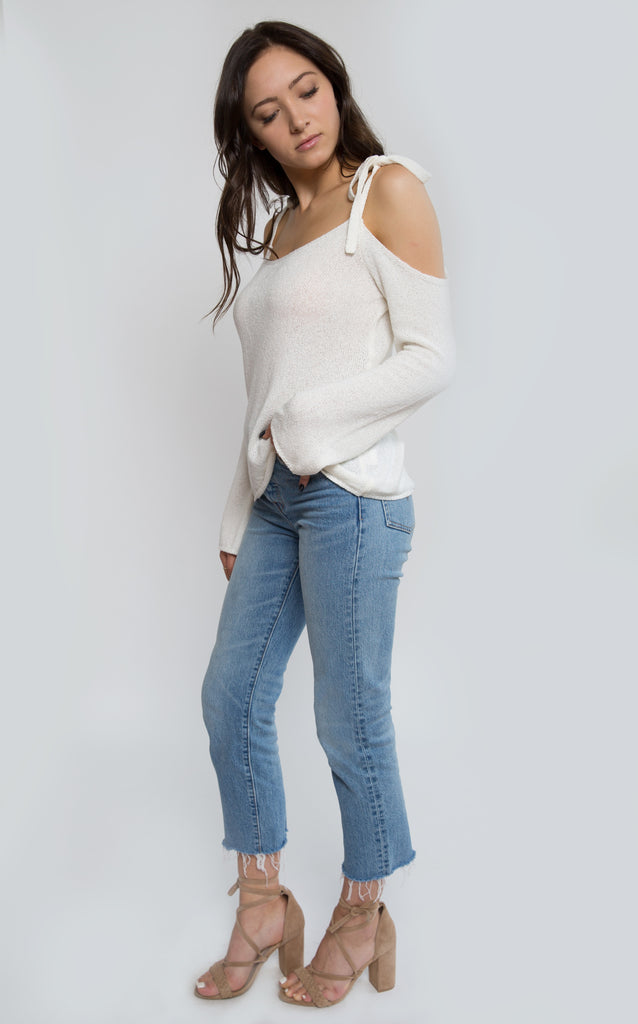 Cold Shoulder Knit, Honey Punch - Shop Lacuna