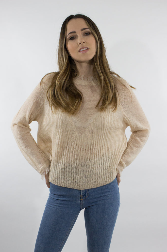Oversized Fray Sweater