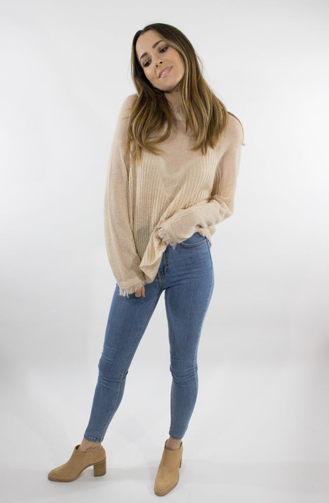 Oversized Fray Sweater