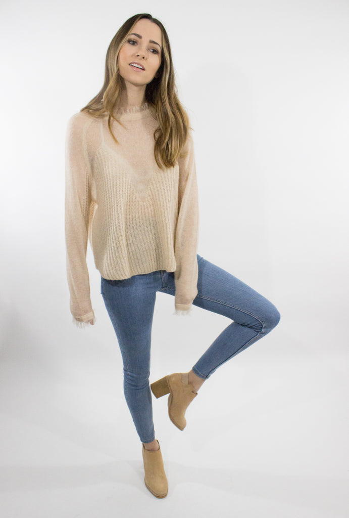 Oversized Fray Sweater