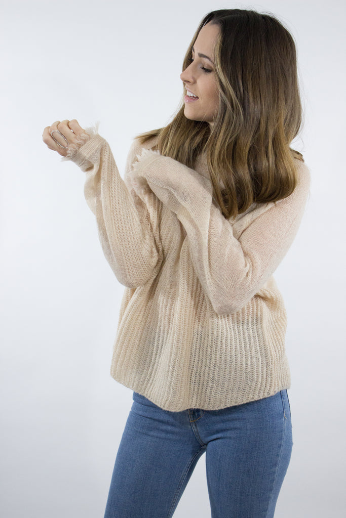 Oversized Fray Sweater