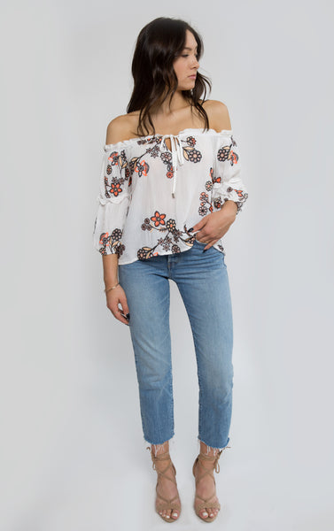 Embroidered Off The Shoulder Top by J.O.A. - Shop Lacuna