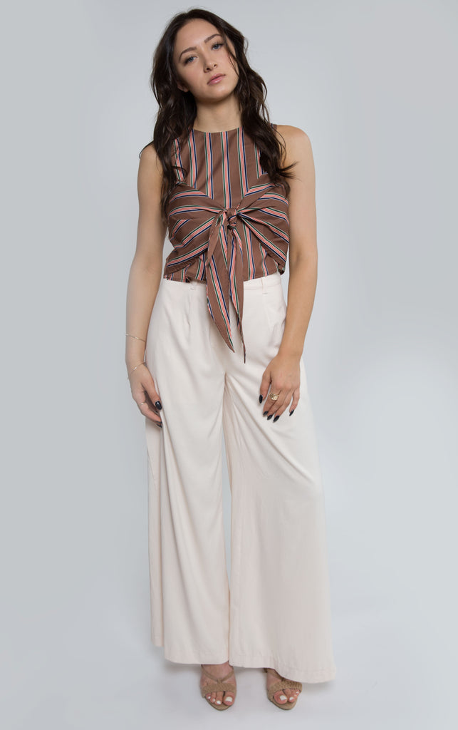 Tie Waist Stripe Top, J.O.A. - Shop Lacuna