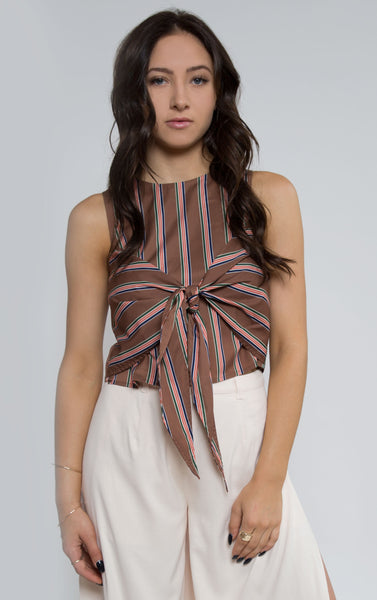 Tie Waist Stripe Top, J.O.A. - Shop Lacuna